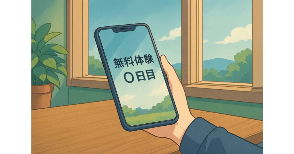 解約のタイミングと無料体験について
